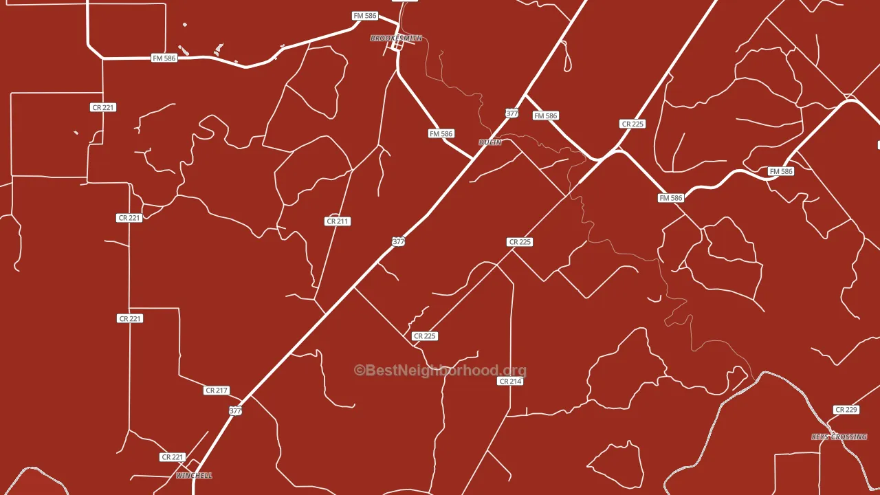 Dulin, TX block-group political-lean map