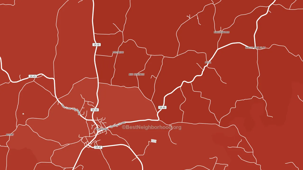 Dull, TN block-group political-lean map