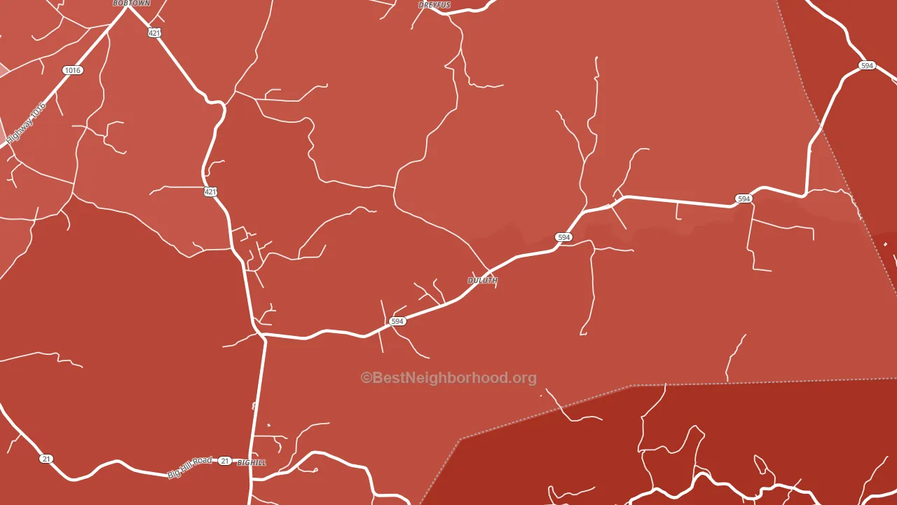 Duluth, KY block-group political-lean map