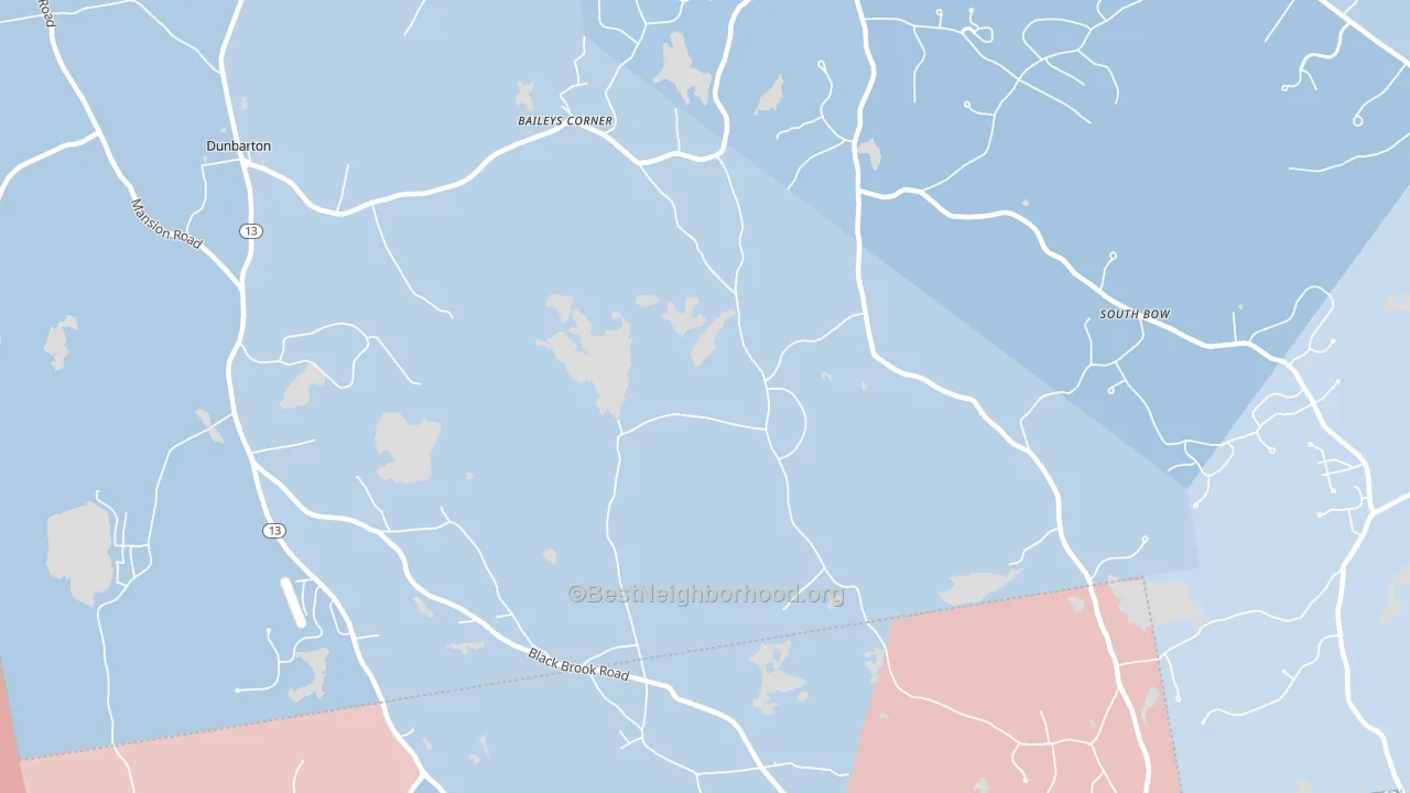 Dunbarton, NH block-group political-lean map