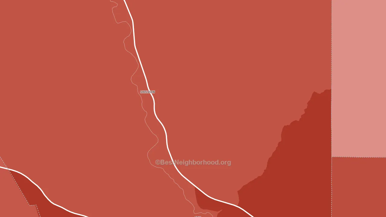Duncan, AZ block-group political-lean map