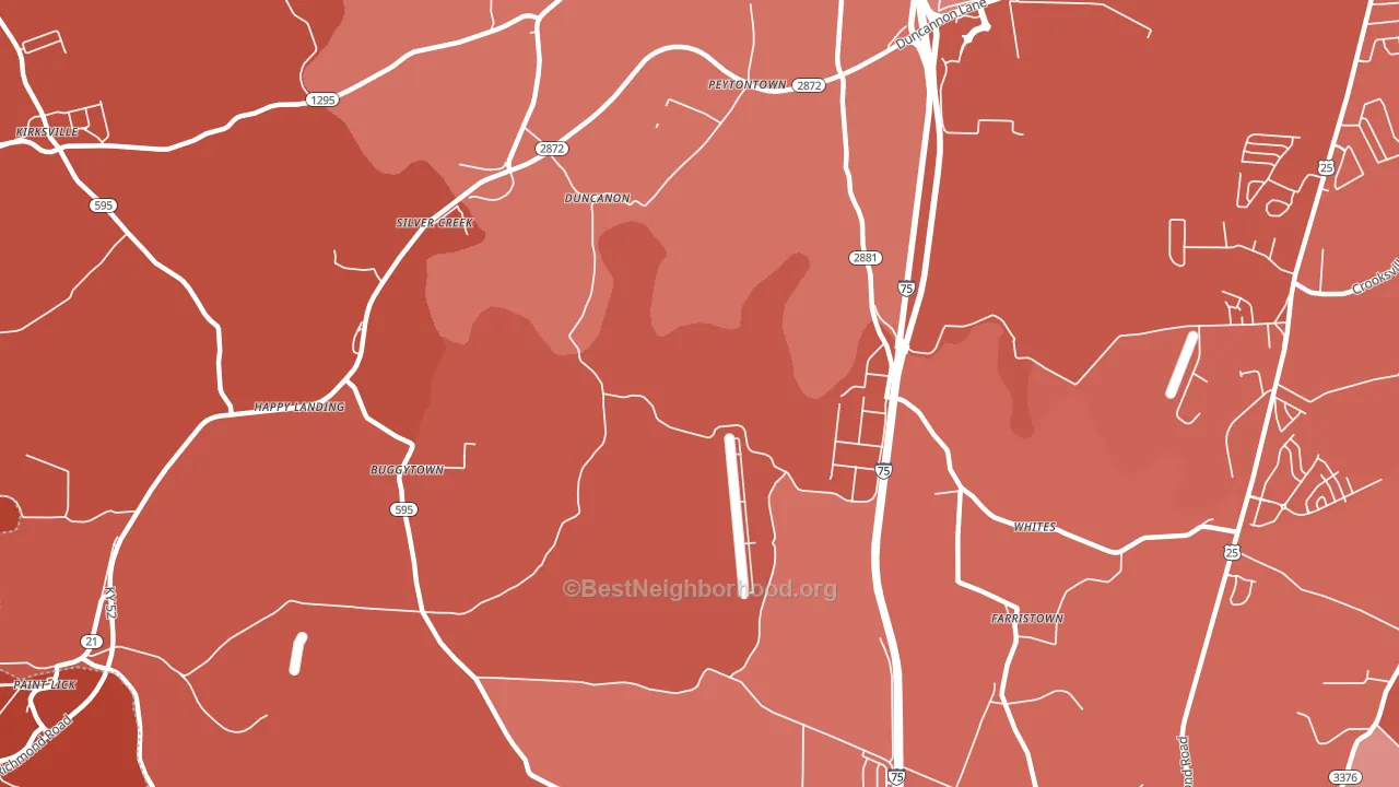 Duncanon, KY block-group political-lean map