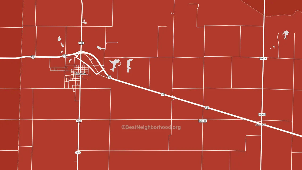 Duncans Bridge, MO block-group political-lean map
