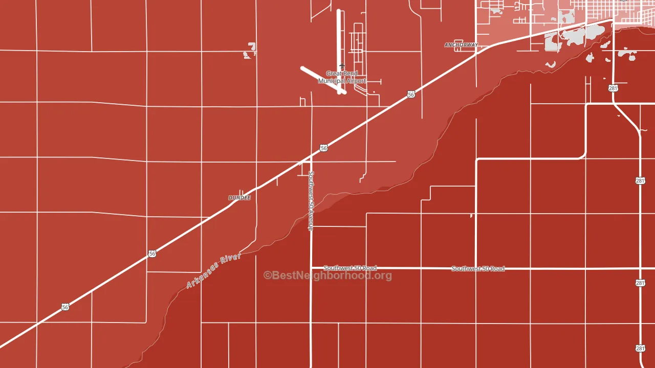 Dundee, KS block-group political-lean map