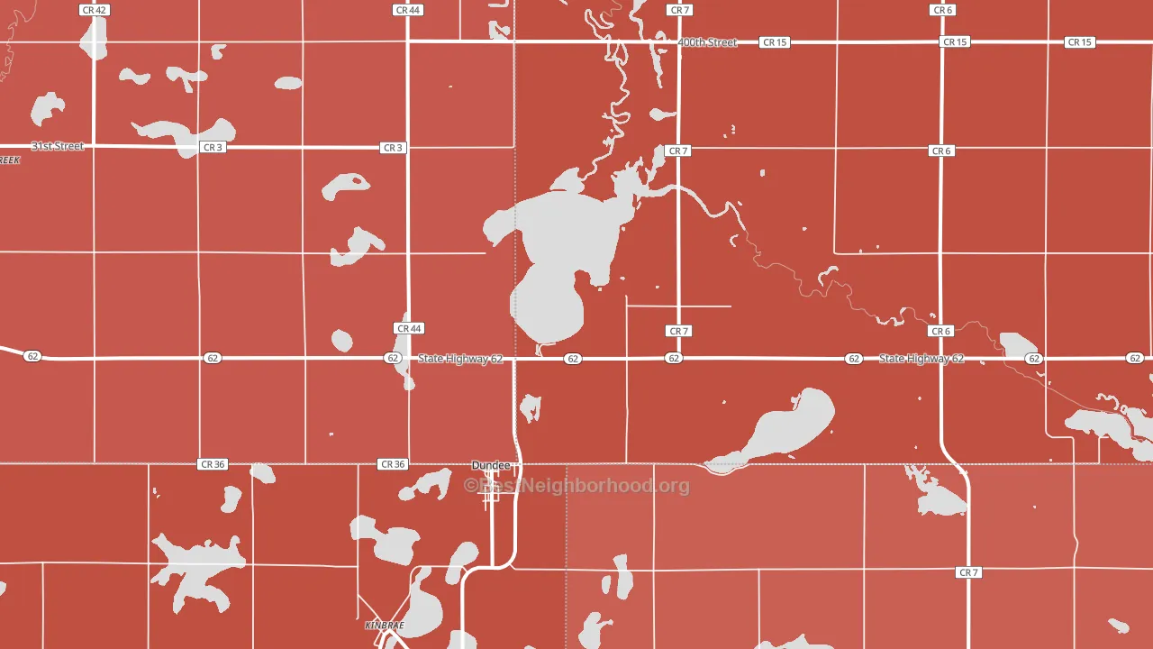 Dundee, MN block-group political-lean map