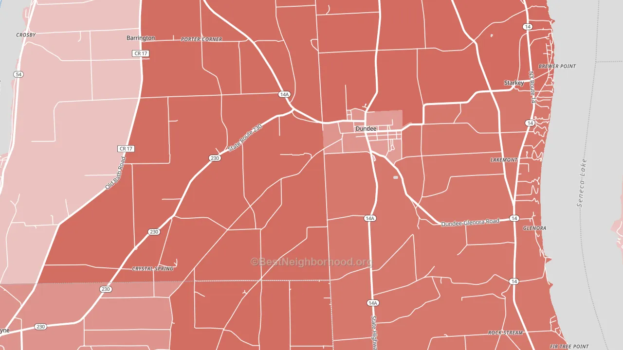 Dundee, NY block-group political-lean map
