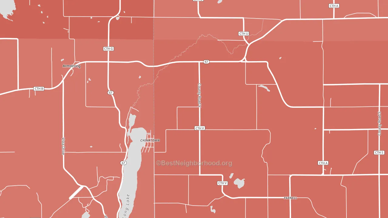 Dundee, WI block-group political-lean map
