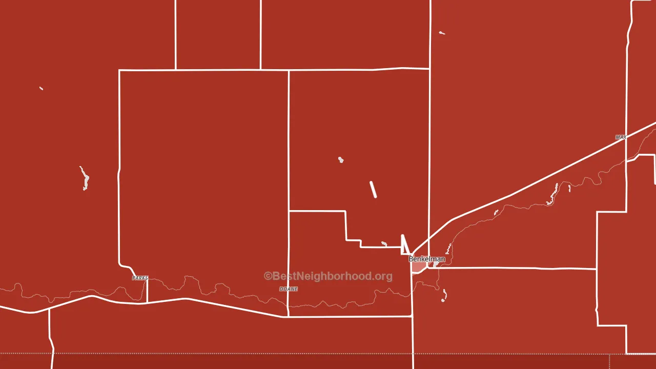 Dundy County, NE block-group political-lean map
