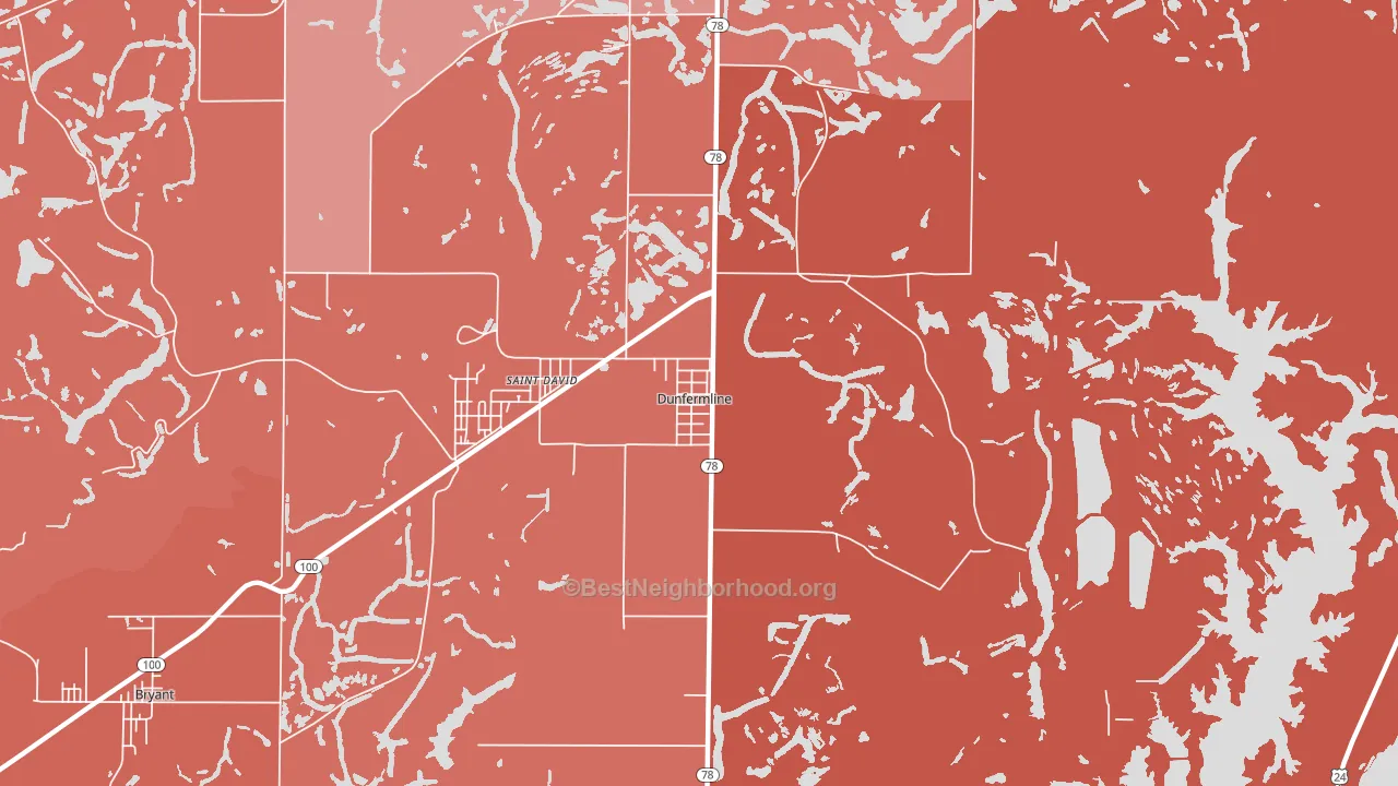 Dunfermline, IL block-group political-lean map