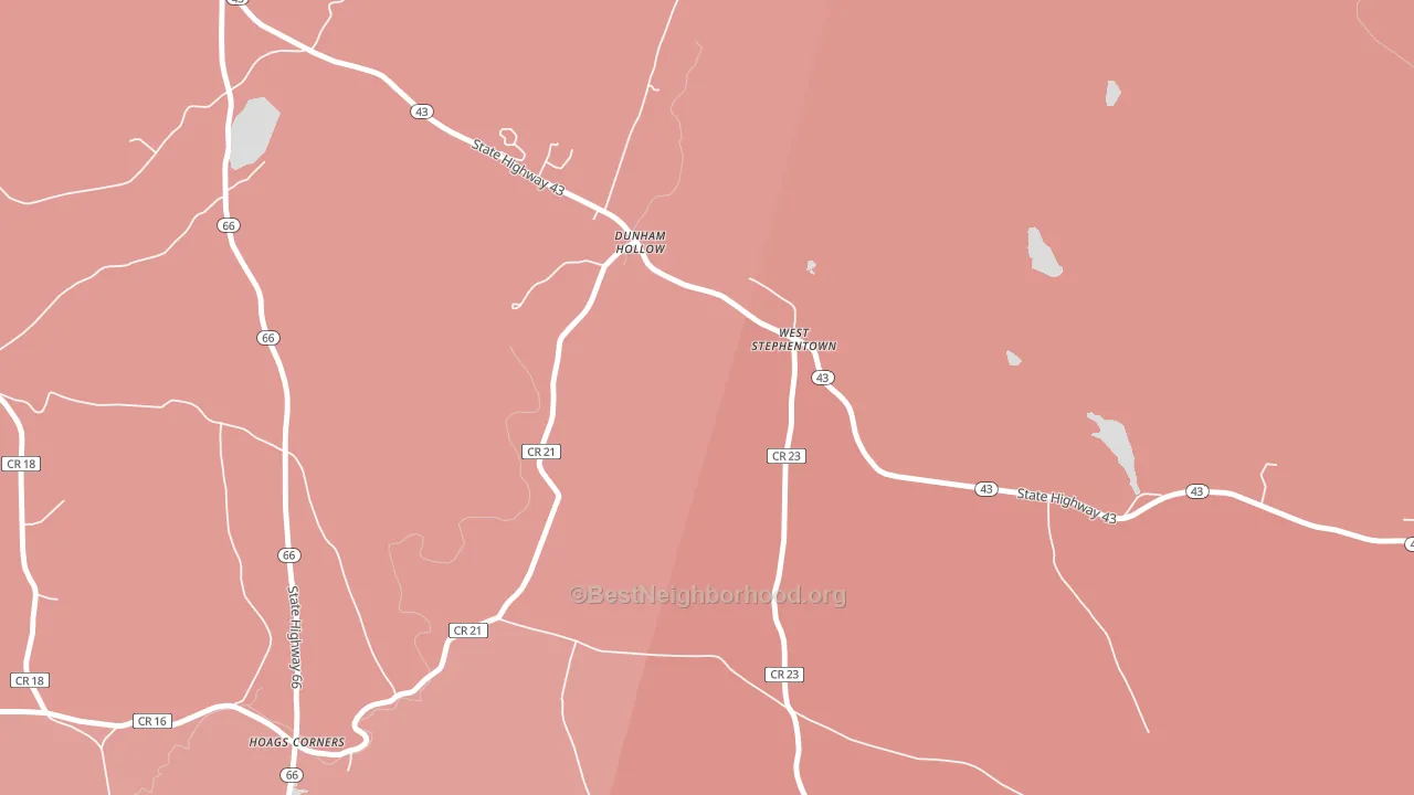 Dunham Hollow, NY block-group political-lean map