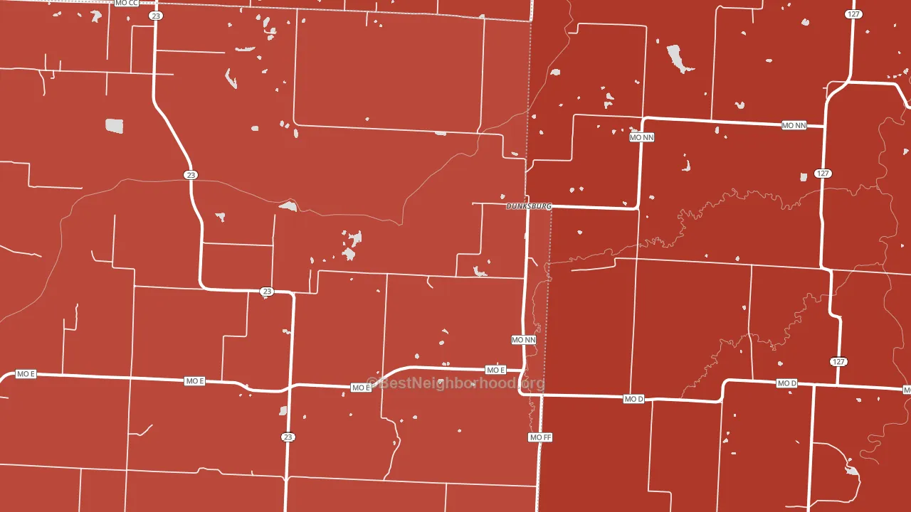 Dunksburg, MO block-group political-lean map