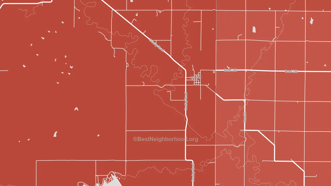Dunlap, KS block-group political-lean map