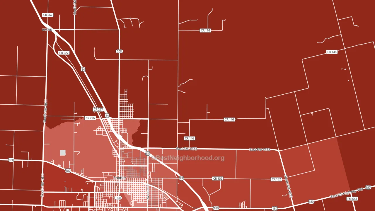 Dunn, TX block-group political-lean map