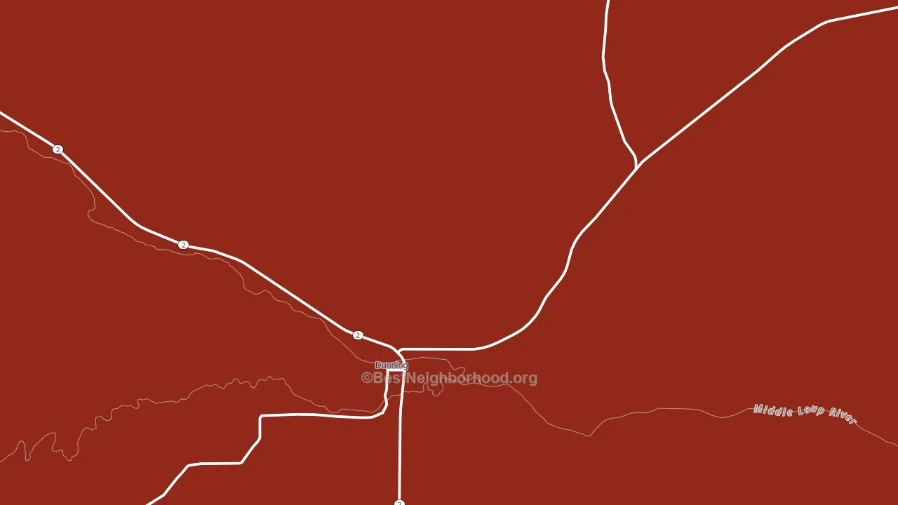 Dunning, NE block-group political-lean map