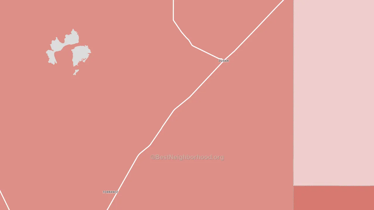 Duran, NM block-group political-lean map