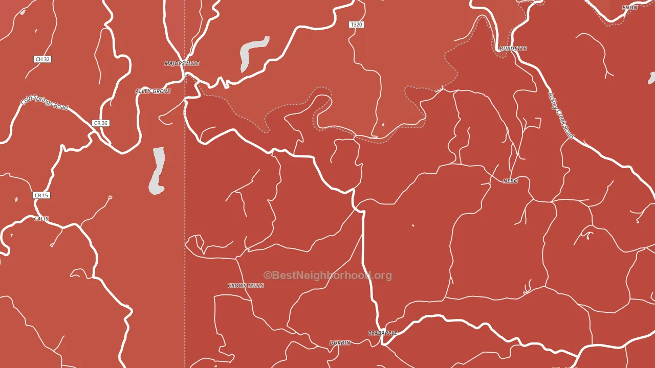 Durbin, PA block-group political-lean map