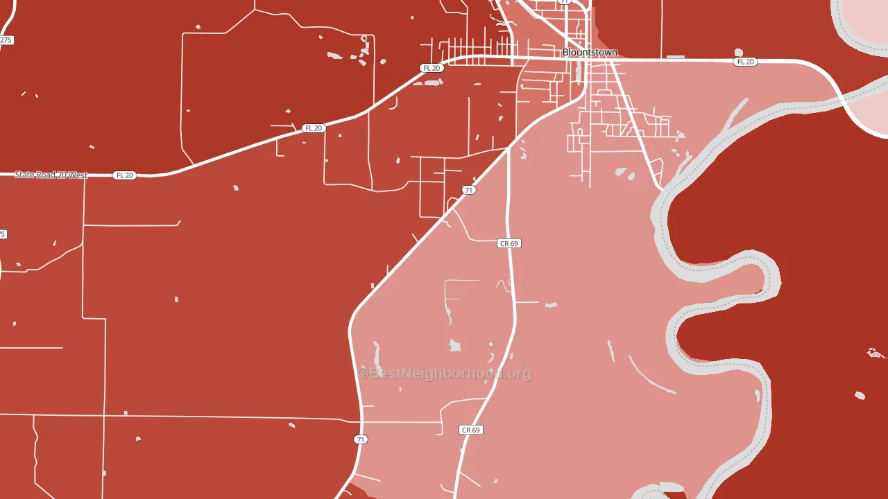 Durham, FL block-group political-lean map