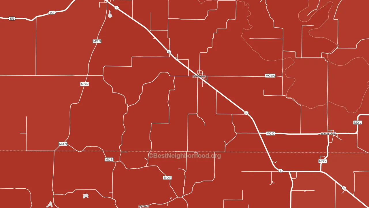 Durham, MO block-group political-lean map