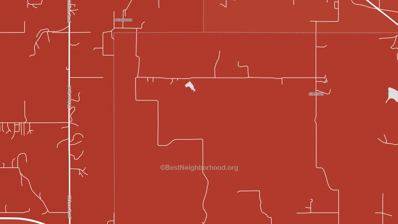 Durwood, OK block-group political-lean map
