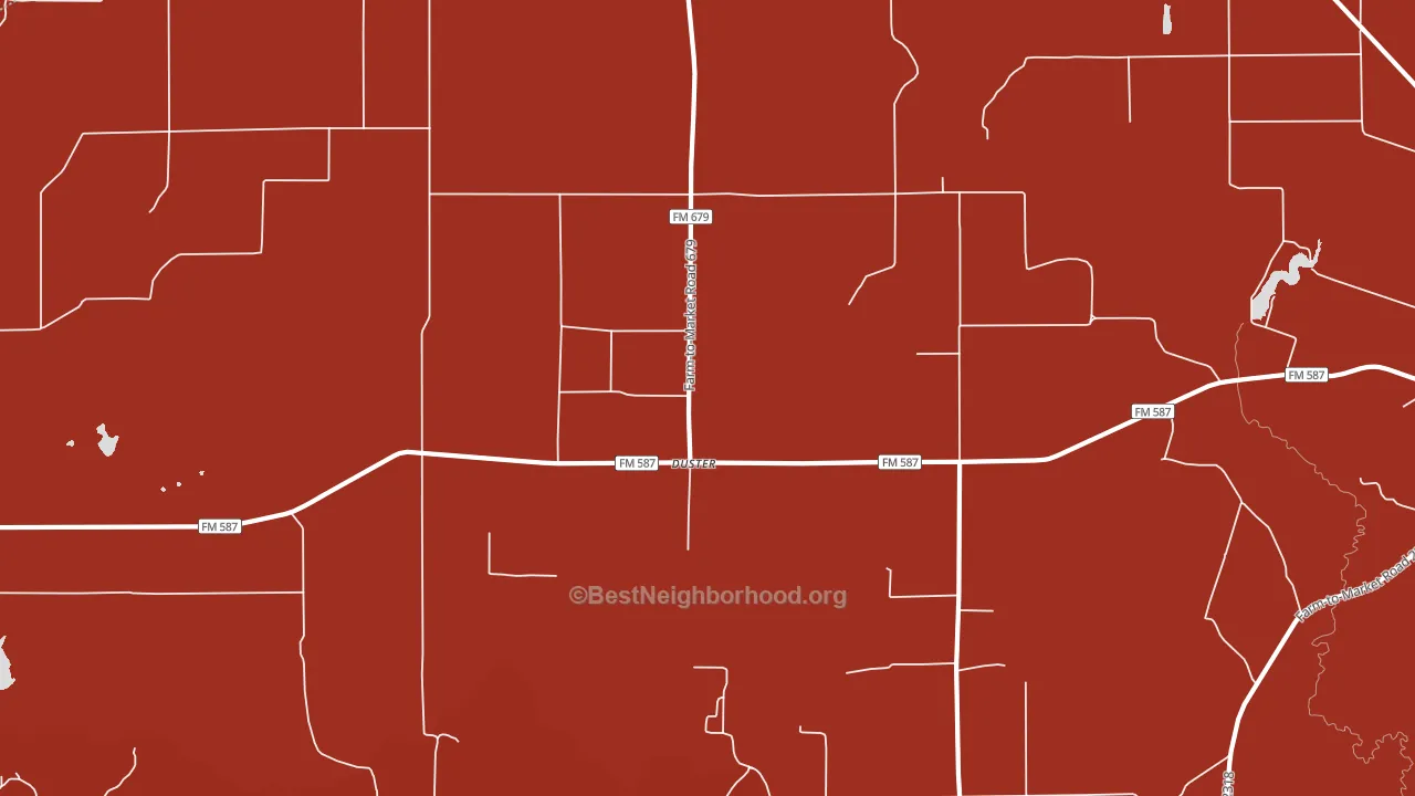 Duster, TX block-group political-lean map
