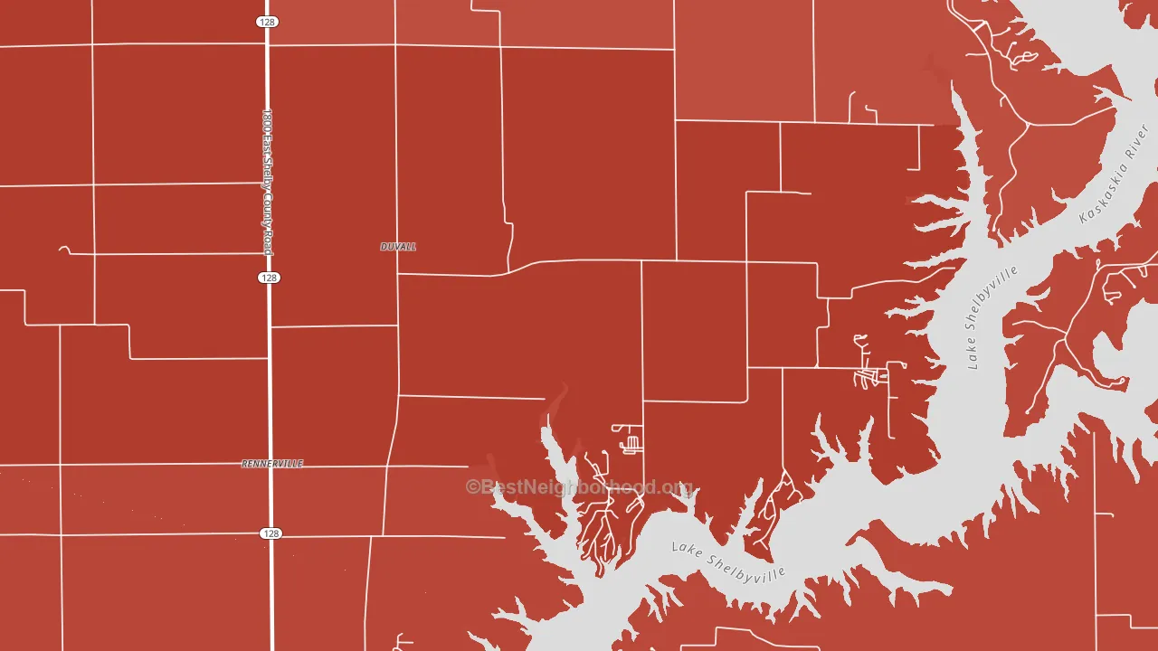 Duvall, IL block-group political-lean map