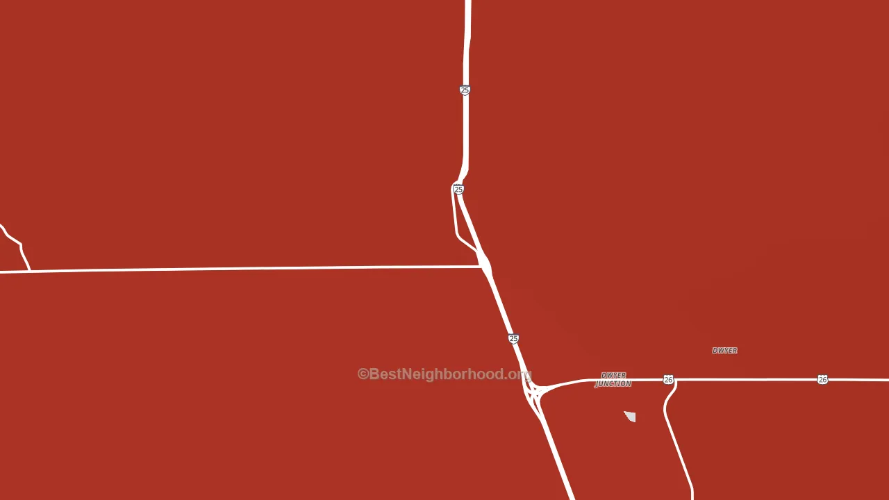 Dwyer, WY block-group political-lean map