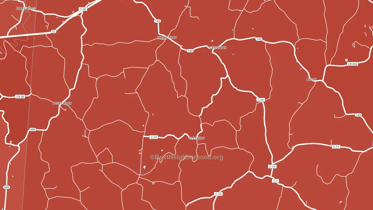 Dyesville, OH block-group political-lean map