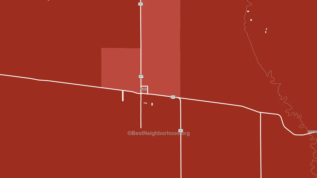 Eads, CO block-group political-lean map
