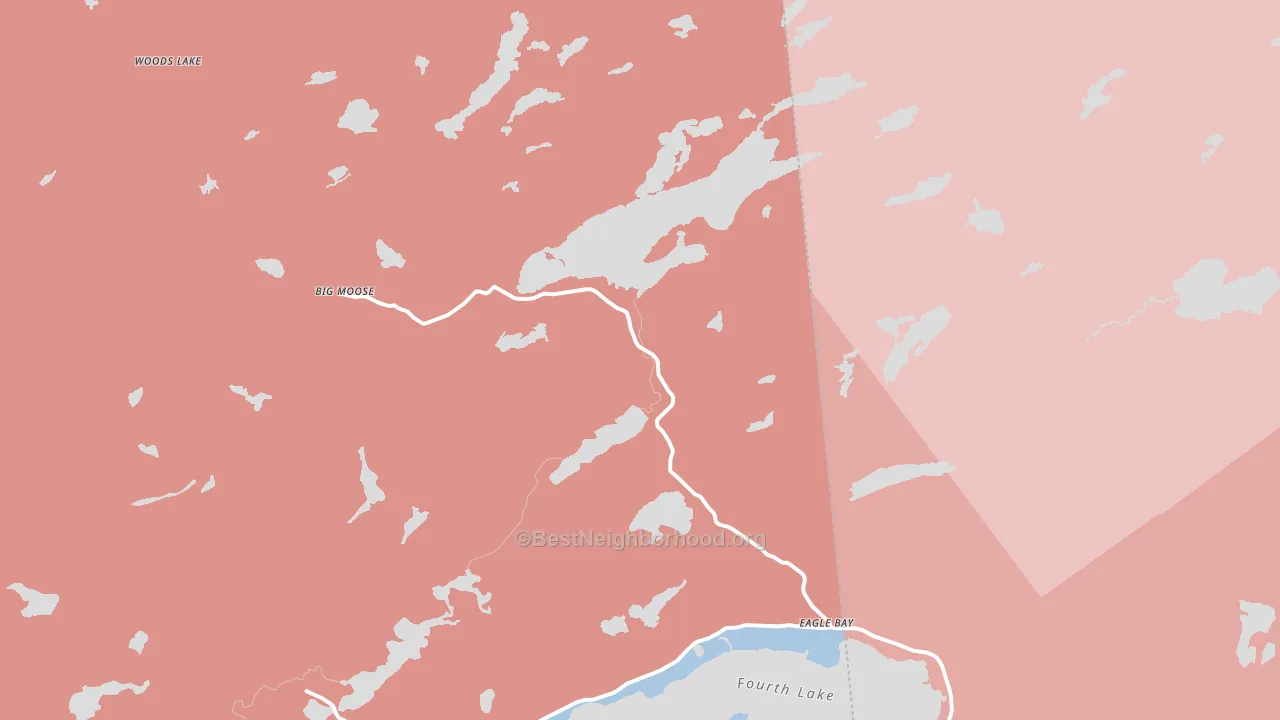 Eagle Bay, NY block-group political-lean map