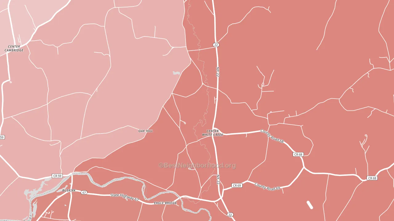 Eagle Bridge, NY block-group political-lean map