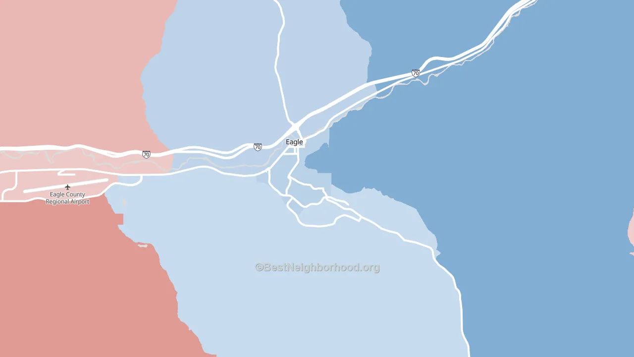 Eagle, CO block-group political-lean map