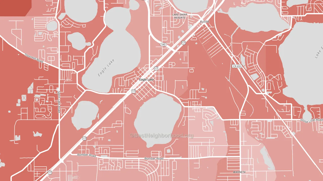 Eagle Lake, FL block-group political-lean map