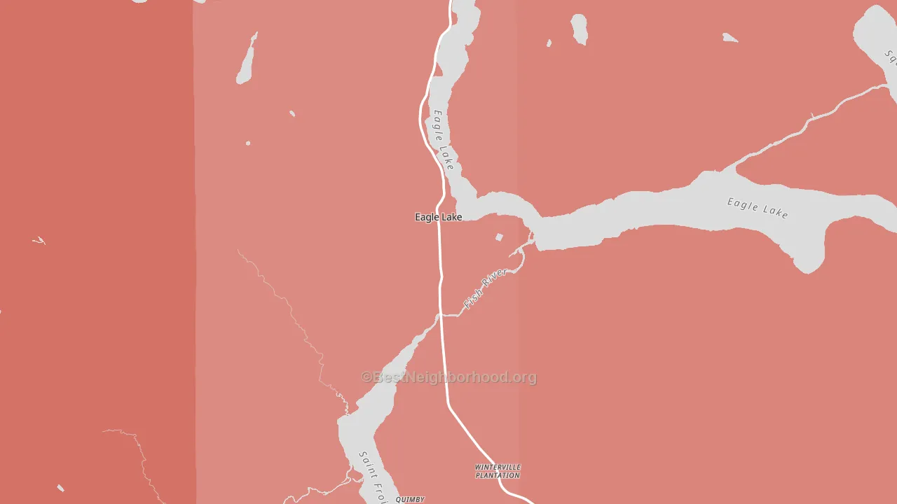 Eagle Lake, ME block-group political-lean map