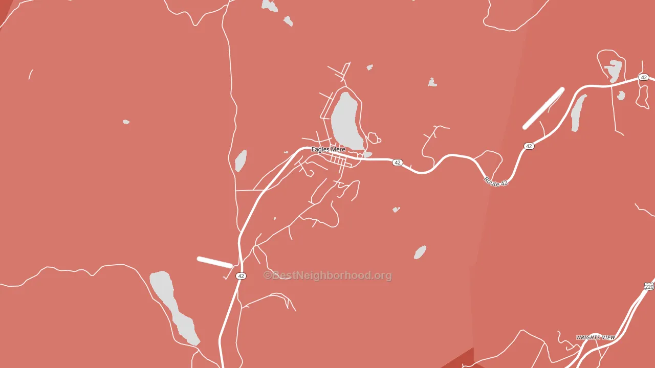Eagles Mere, PA block-group political-lean map
