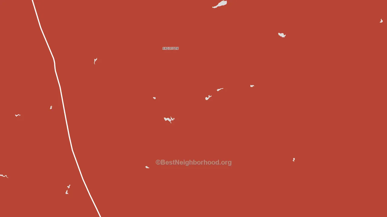 Eagleton, MT block-group political-lean map