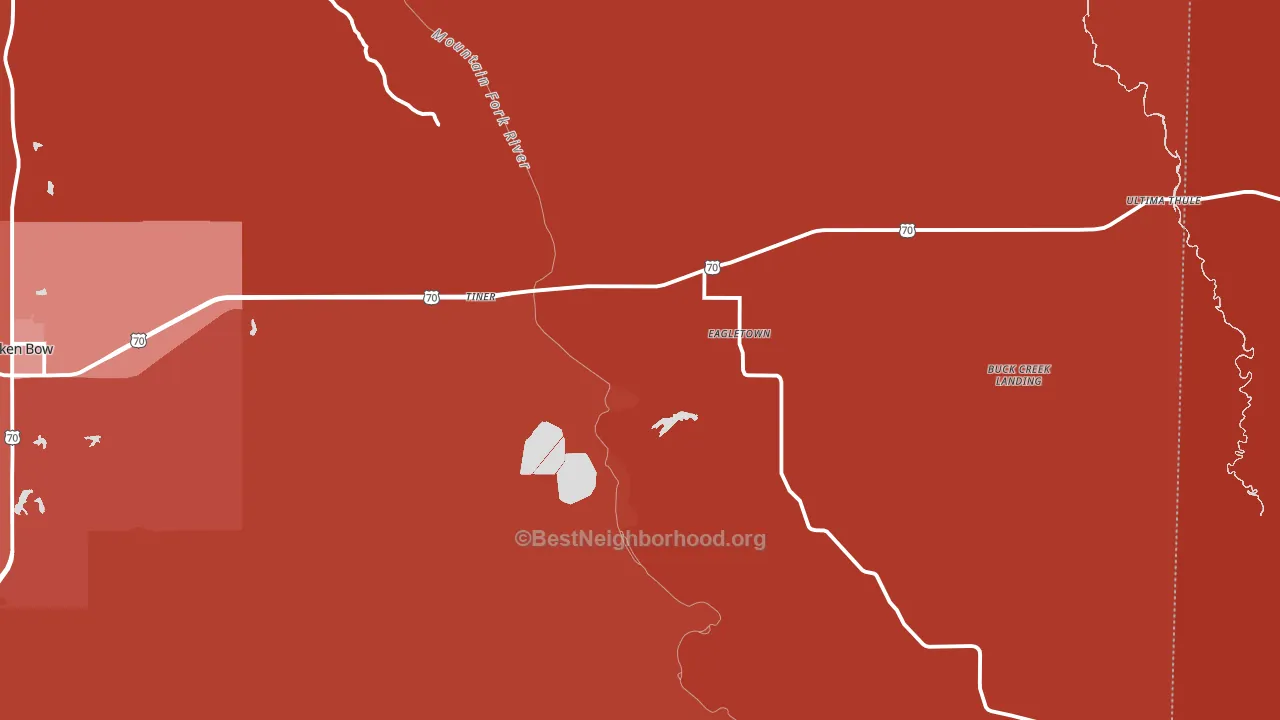 Eagletown, OK block-group political-lean map