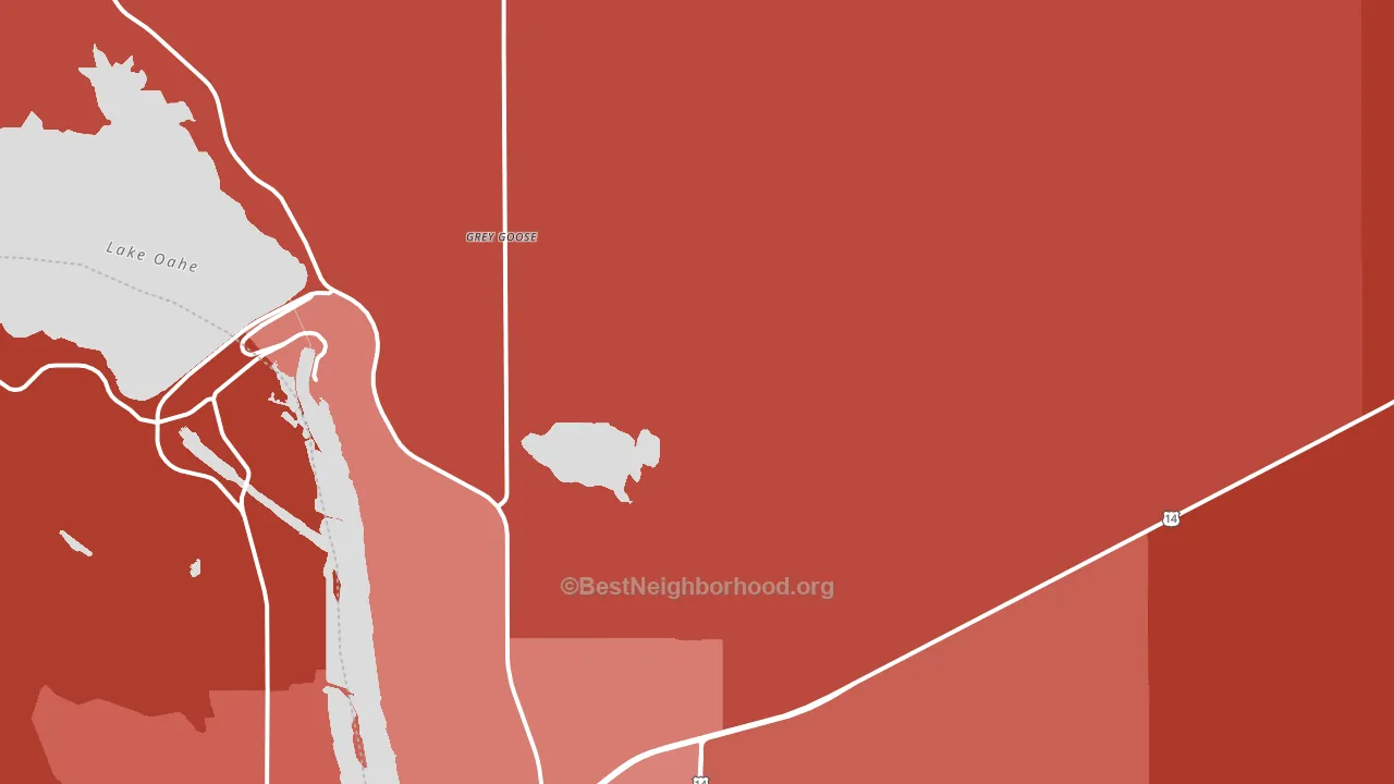 Eakin, SD block-group political-lean map