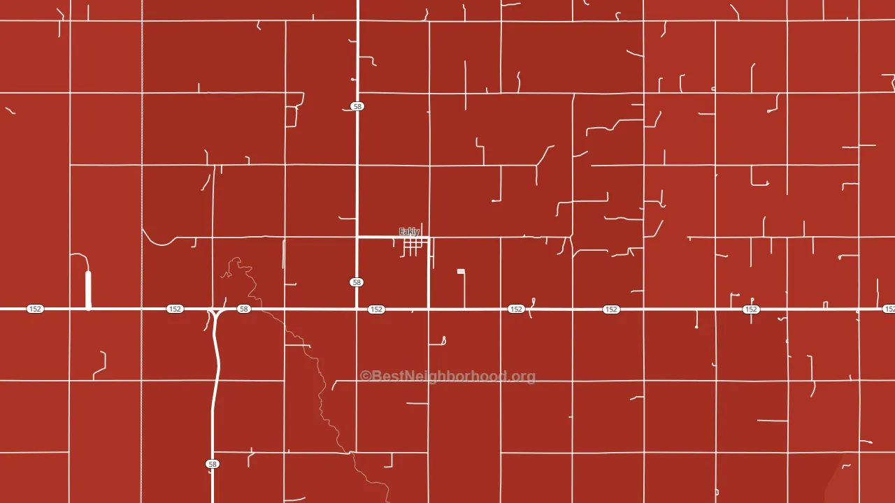 Eakly, OK block-group political-lean map