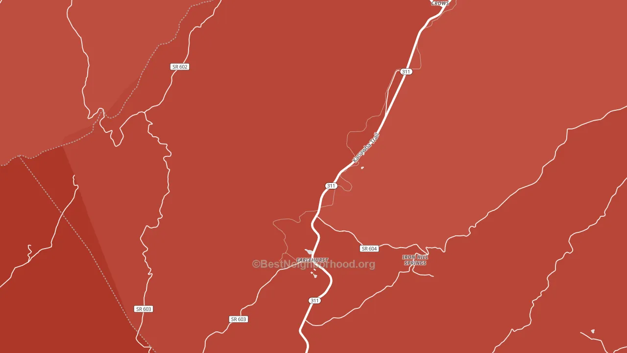 Earlehurst, VA block-group political-lean map