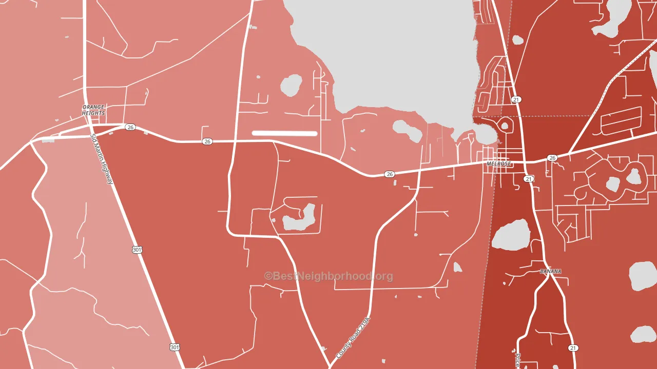 Earleton, FL block-group political-lean map