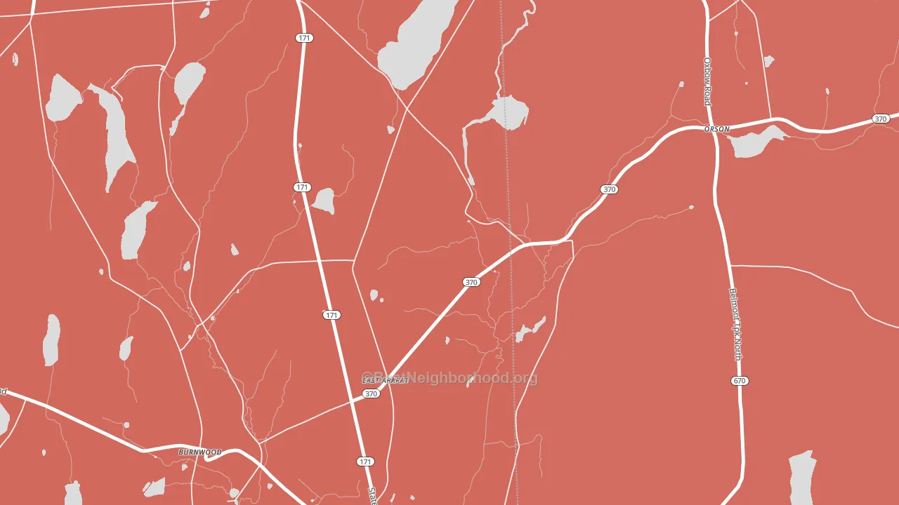 East Ararat, PA block-group political-lean map