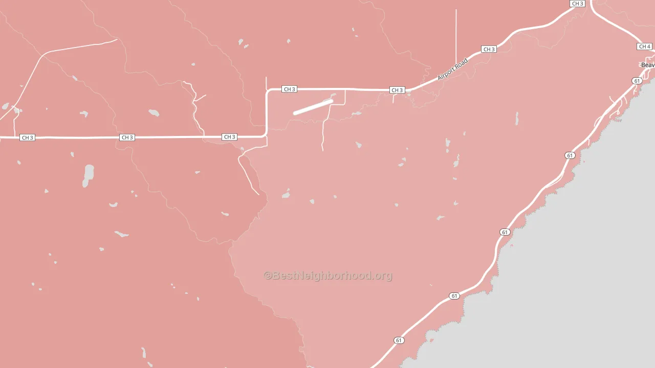 East Beaver Bay, MN block-group political-lean map