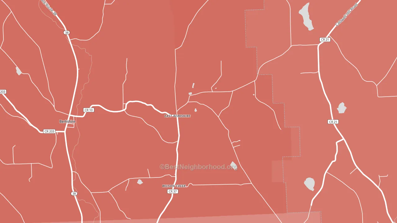 East Berkshire, NY block-group political-lean map