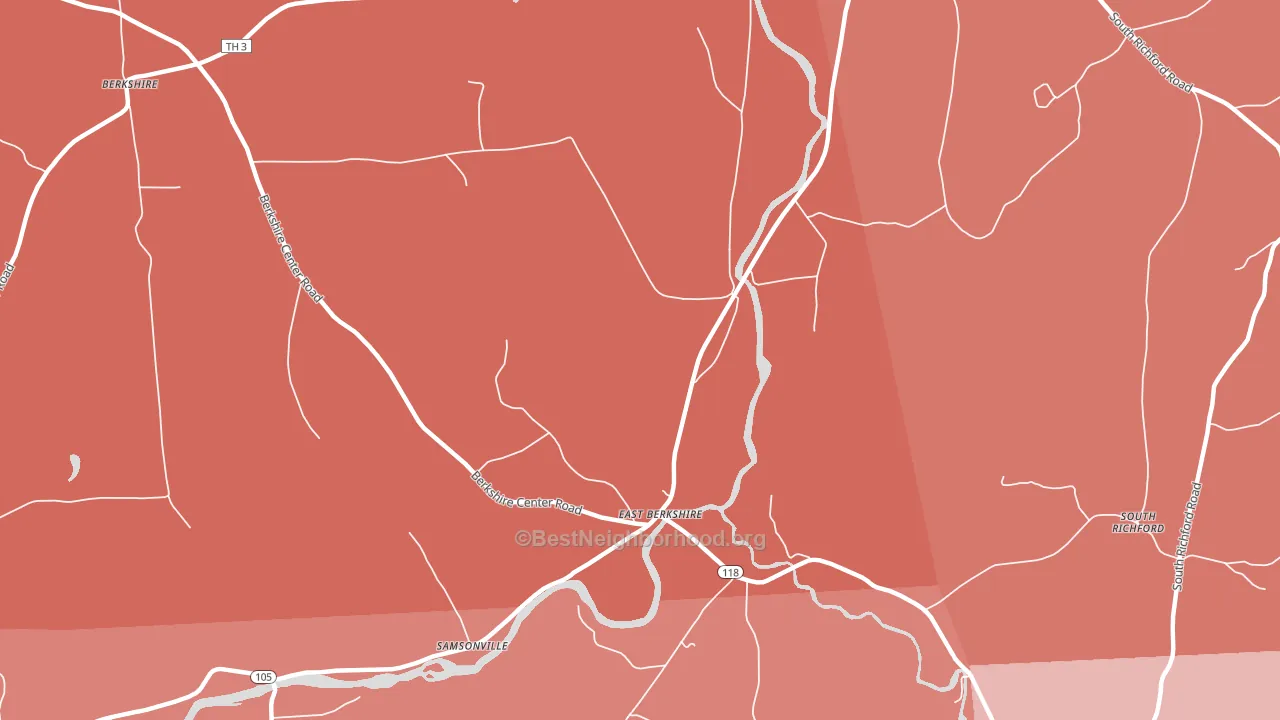 East Berkshire, VT block-group political-lean map