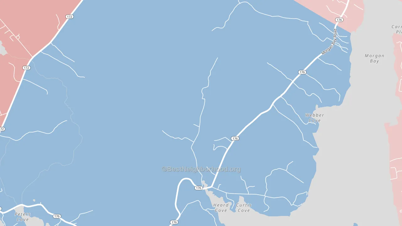 East Blue Hill, ME block-group political-lean map