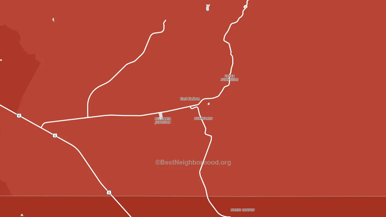 East Carbon, UT block-group political-lean map