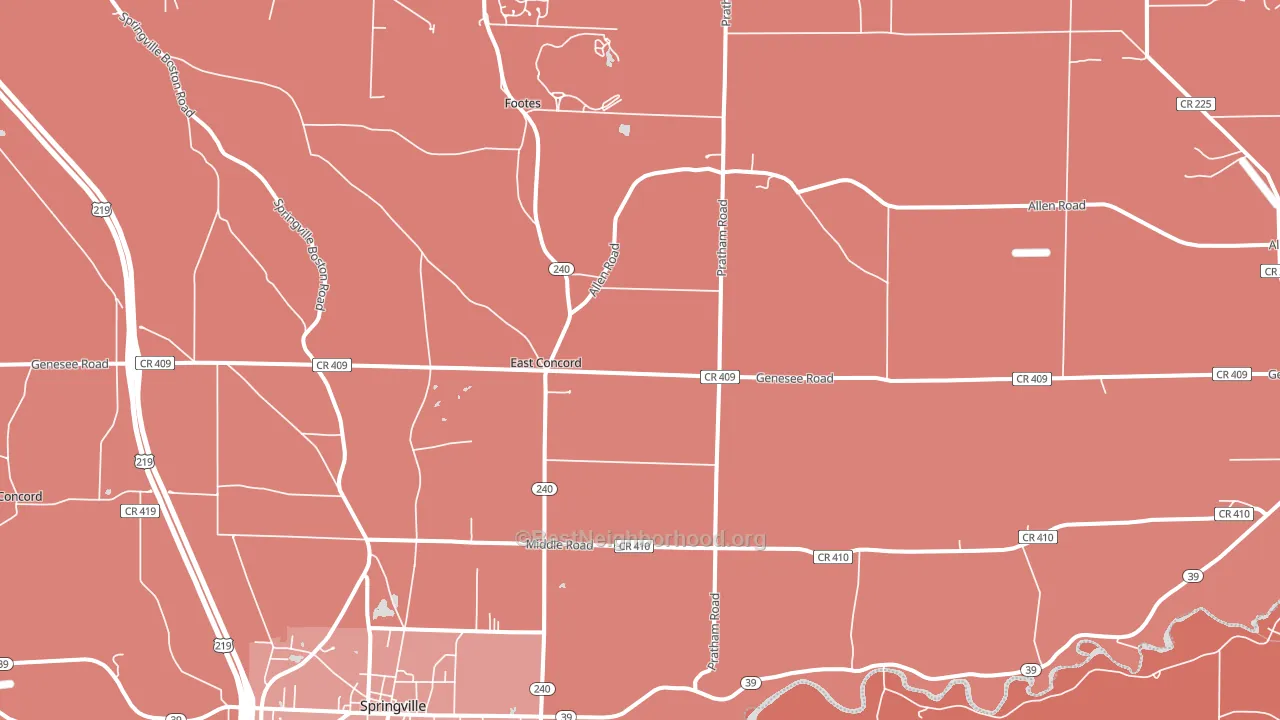 East Concord, NY block-group political-lean map