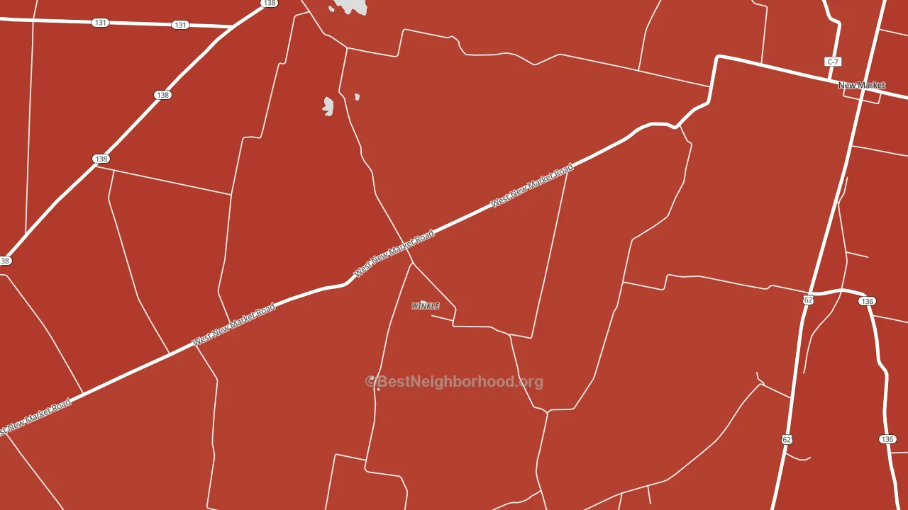East Danville, OH block-group political-lean map
