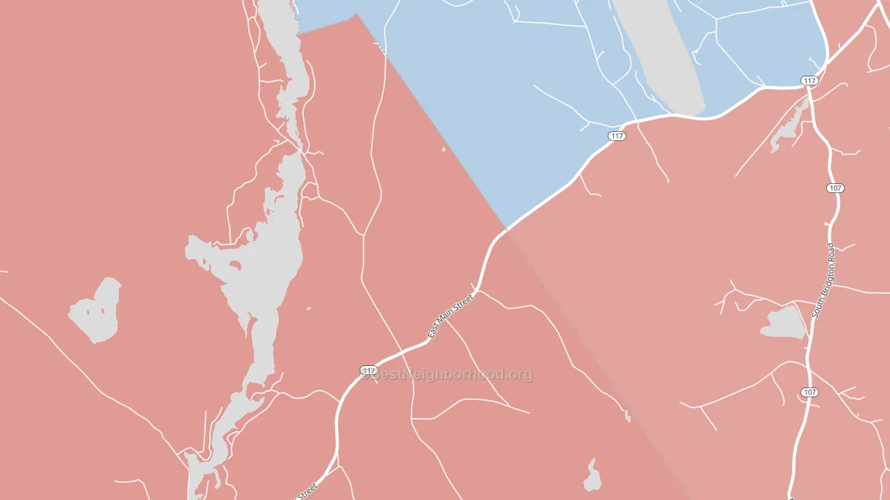 East Denmark, ME block-group political-lean map