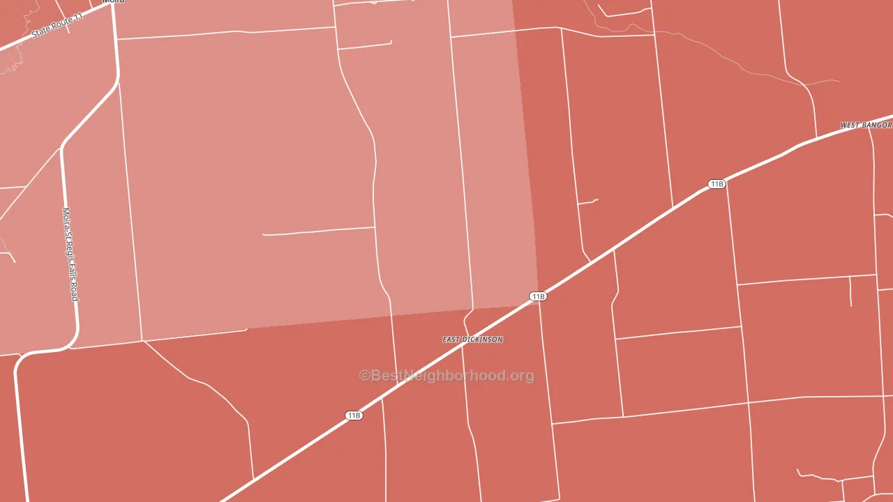 East Dickinson, NY block-group political-lean map
